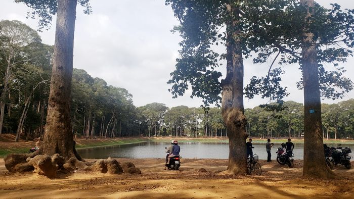 Hình ảnh của ao Bà Om với những cây cổ thụ to lớn bao quanh - (Ảnh: QUÂN NAM)