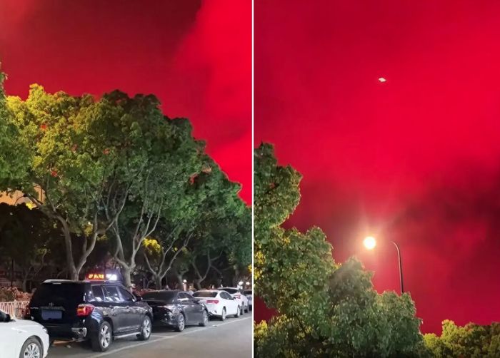 Bầu trời đột ngột 'đỏ như máu' tại Trung Quốc