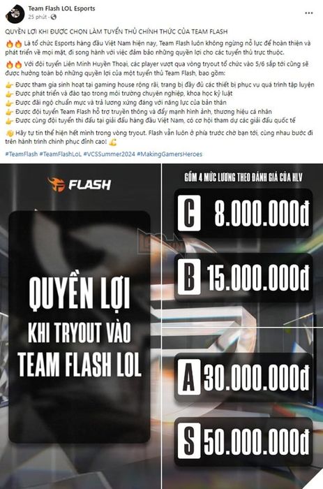 LMHT: Team Flash phá vỡ quy tắc bất thành văn, công khai thu nhập tuyển thủ