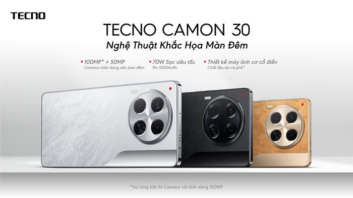 Tecno ra mắt dòng điện thoại Camon 30 tại thị trường Việt Nam