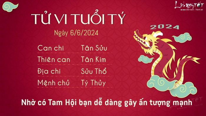 Dự báo tử vi hàng ngày 6/6/2024 - Tuổi Tý