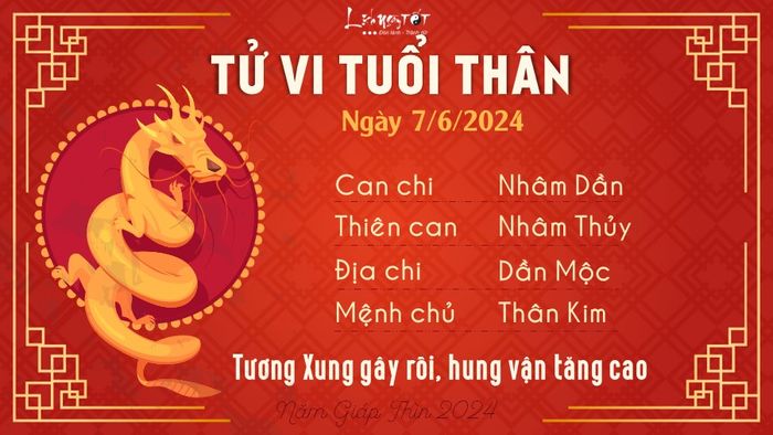 <li>Tu vi hang ngay 7/6/2024 cho người tuổi Thân</li>