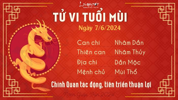 Tu vi hàng ngày 7/6/2024 - Mùi