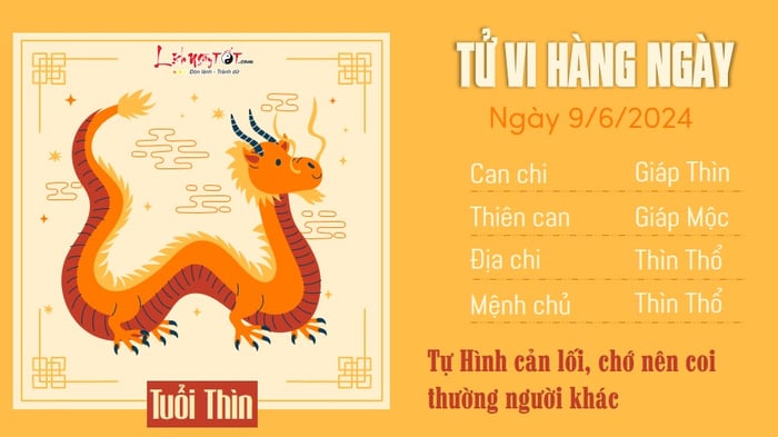 Tử vi hàng ngày 9/6/2024 - Thìn