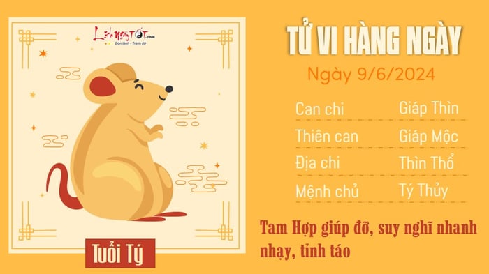 Tử vi ngày 9/6/2024 - Tuổi Tý