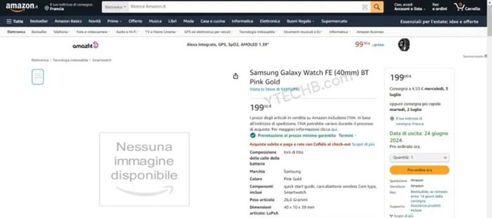 Giá của Galaxy Watch FE