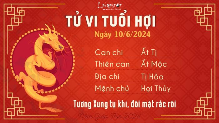 Tử vi hàng ngày 10/6/2024 - Hợi