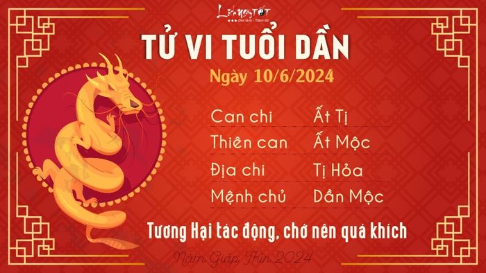 Tử vi hàng ngày 10/6/2024 - Dần