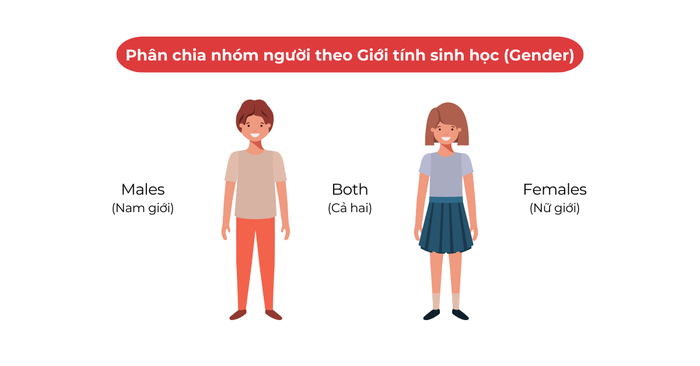 Phân loại nhóm người theo Giới tính sinh học (Gender)