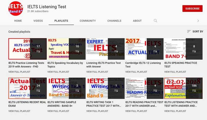 Bài thi IELTS Listening