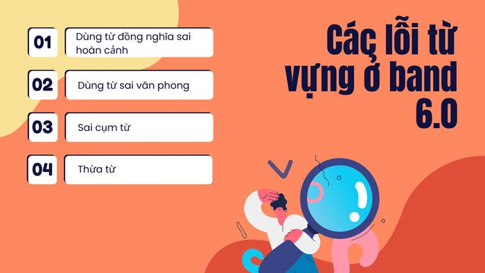 Các lỗi phổ biến trong từ vựng band 6