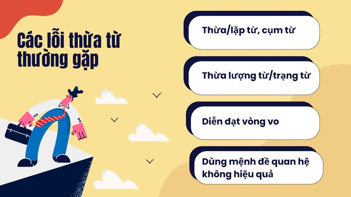 Các lỗi thừa từ phổ biến