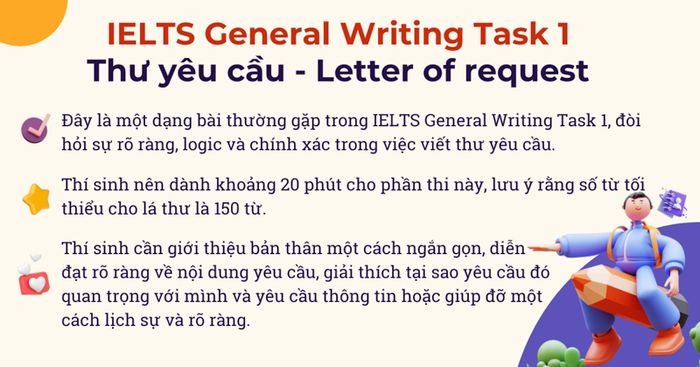 Dạng bài IELTS General Writing Task 1 Thư yêu cầu - Letter of request