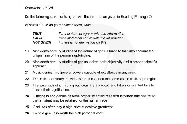 Bí quyết làm bài reading ielts dạng True/False/Not Given 