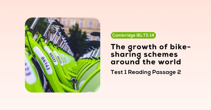 giải đề cambridge ielts 14 test 1 reading passage 2 the expansion of bike sharing programs globally