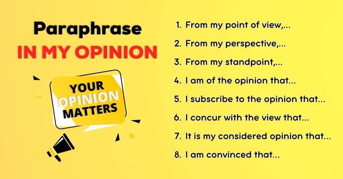 various phrases to replace 'In my opinion' in IELTS Writing Task 2