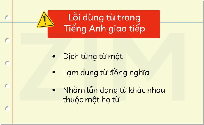 Cách sửa những sai lầm dùng từ khi giao tiếp