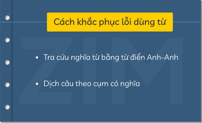 Cách khắc phục lỗi sử dụng từ