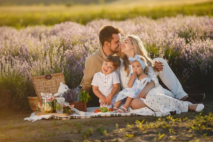 A group is enjoying a picnic together