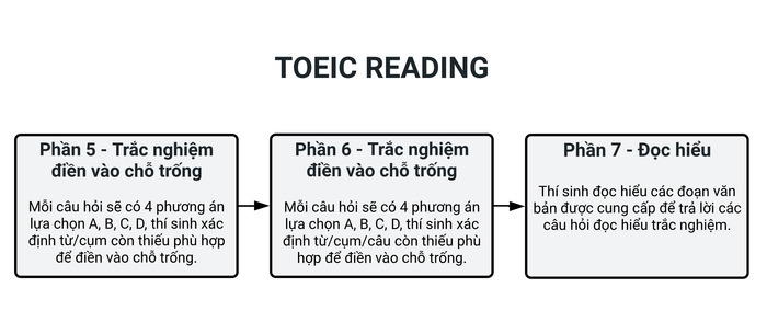 Cấu trúc của bài thi TOEIC Reading