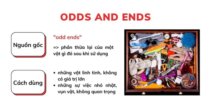 Nguồn gốc và cách sử dụng của Odds and ends