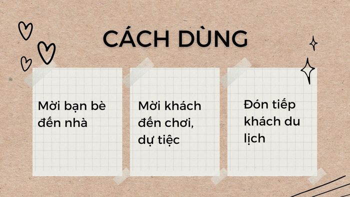 Cách sử dụng của việc làm cho bản thân cảm thấy như ở nhà