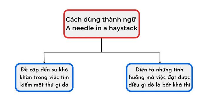 Cách sử dụng thành ngữ A needle in a haystack