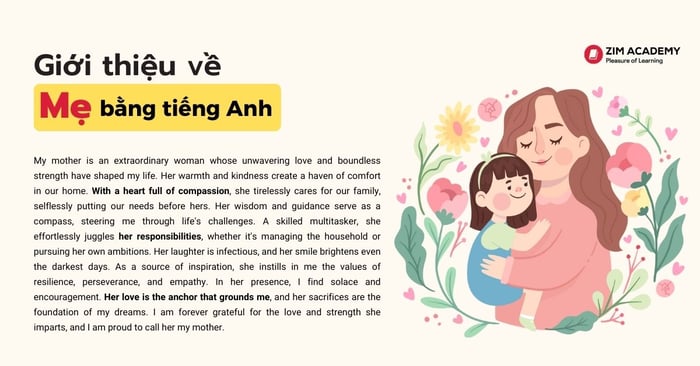 Bài viết về Mẹ bằng tiếng Anh