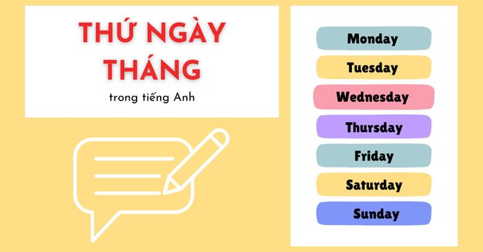 Các ngày trong tuần