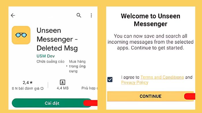 Bước 1: Hướng dẫn sử dụng Unseen Messenger trên Android