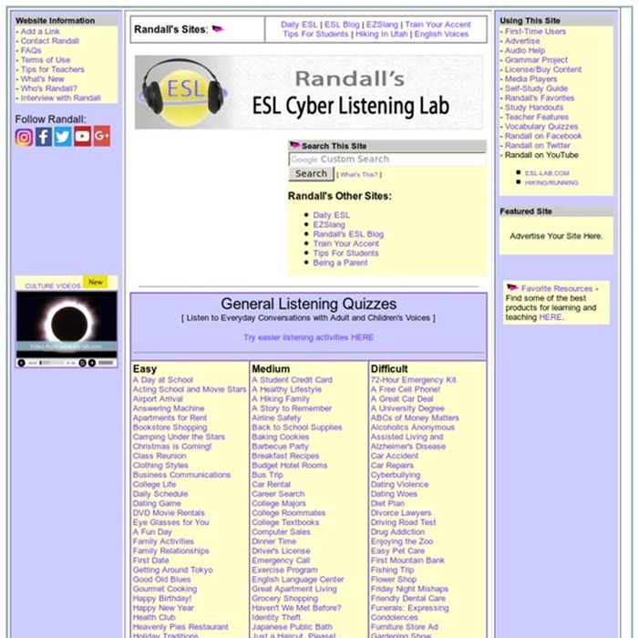 Practice listening for IELTS on esl-lab