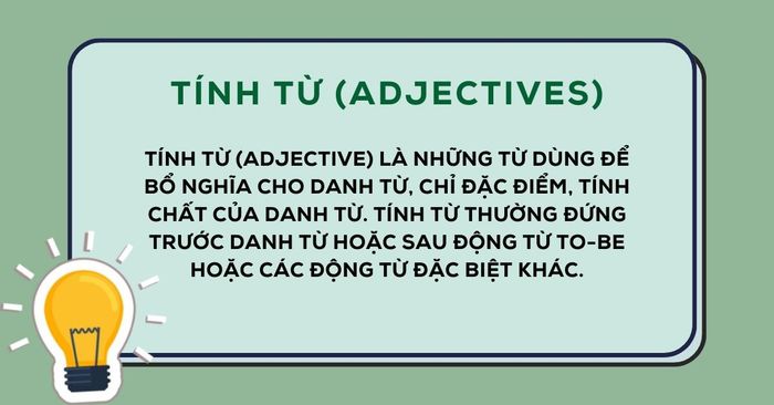 Định nghĩa của tính từ trong tiếng Anh