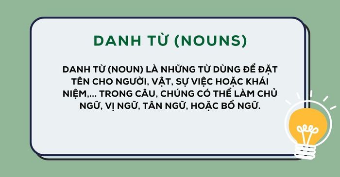 Định nghĩa của danh từ