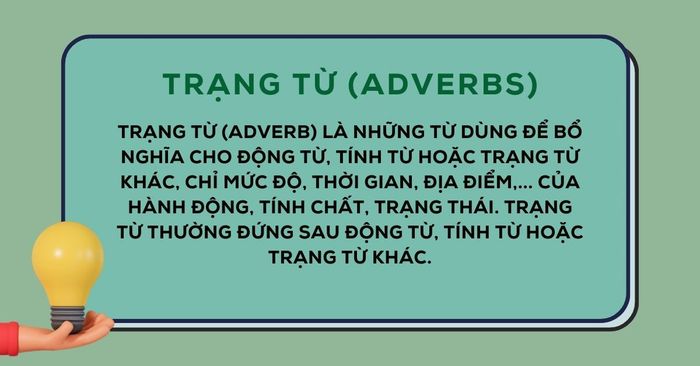 Định nghĩa phó từ trong tiếng Anh