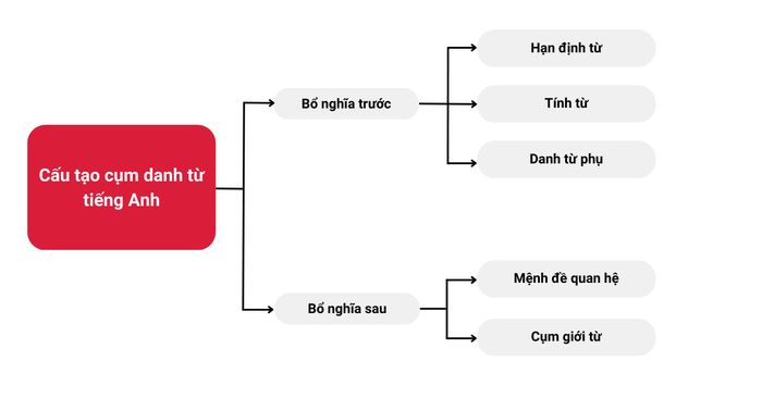 Cấu trúc của cụm danh từ tiếng Anh