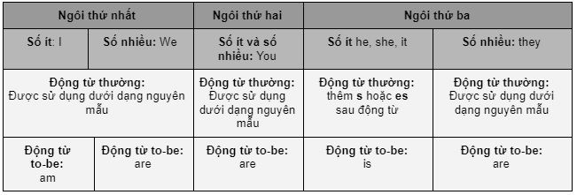 Phân loại động từ trong thì hiện tại đơn