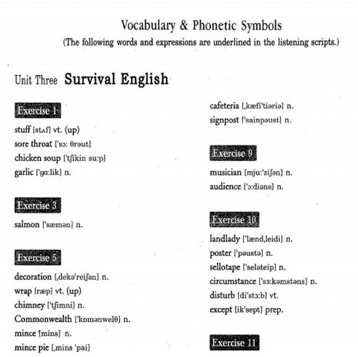 Basic IELTS Listening Scripts & Answer key