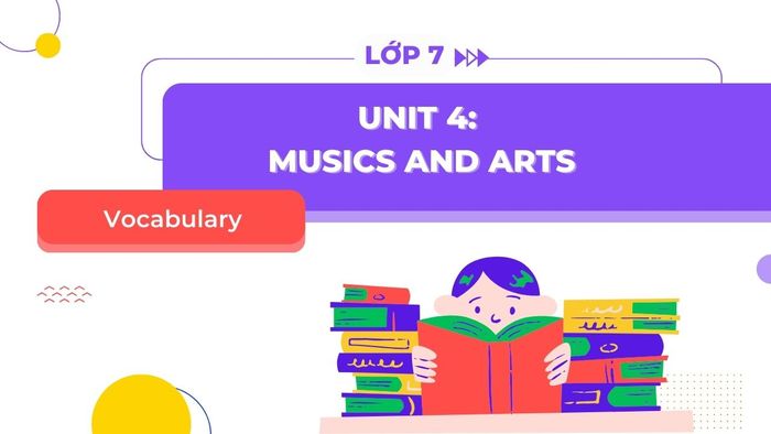 compile vocabulary english 7 unit 4 musics and arts