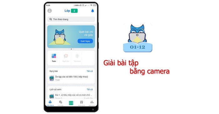 Sử dụng camera để giải bài tập