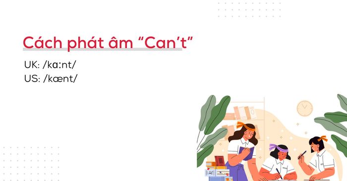 Hướng dẫn cách phát âm của 'can't'