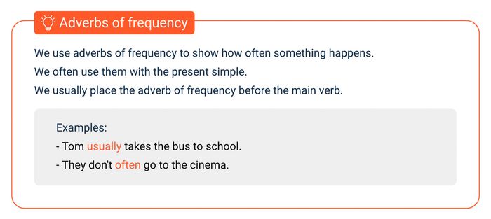 Adverbs of frequency