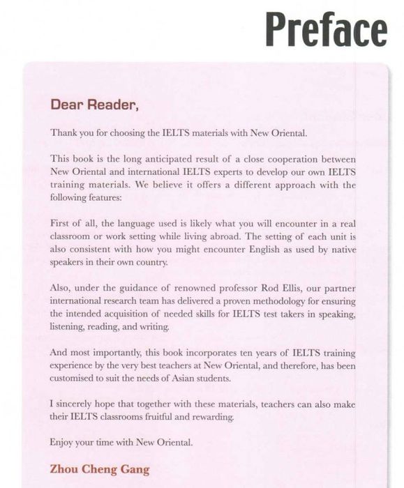 Lesson for IELTS Reading - Preface