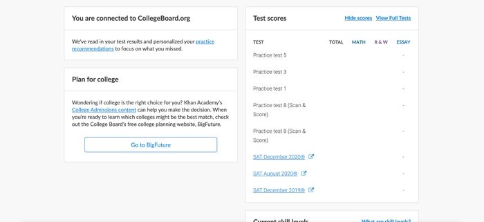 luyen-thi-sat-voi-khan-academy-dashboard