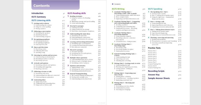 content of The Official Cambridge Guide to IELTS