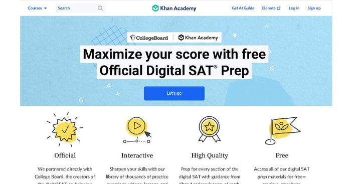 Mẫu đề thi SAT tại Khan Academy