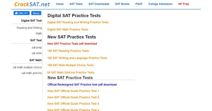 Các đề thi SAT năm 2024 tại CrackSAT