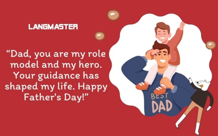 Father's Day wishes in English from Son to Father