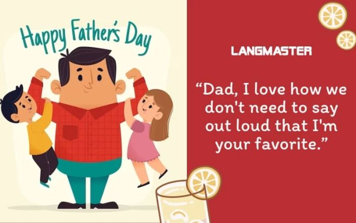 Humorous Father's Day wishes in English