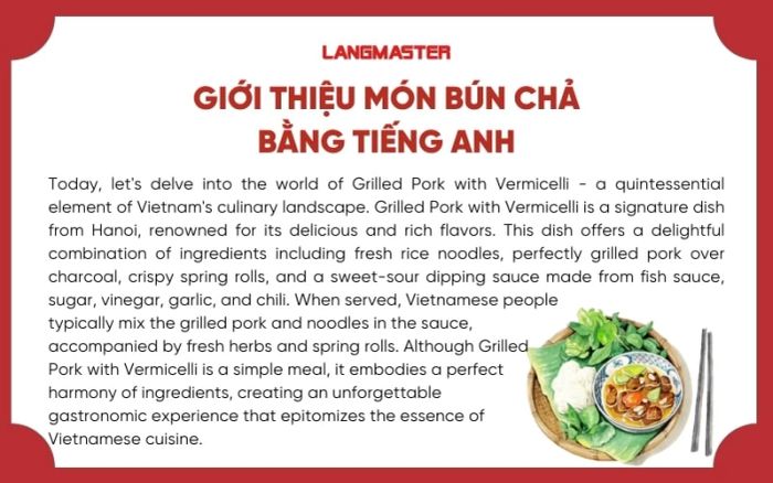 Introducing Grilled Pork with Vermicelli in English