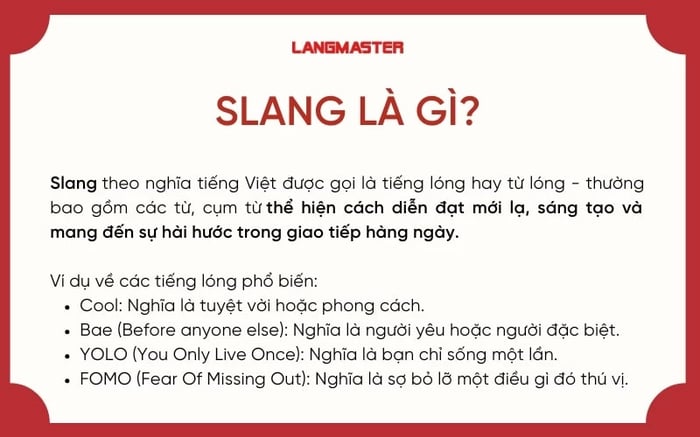 Khái niệm về tiếng lóng tiếng Anh là gì?